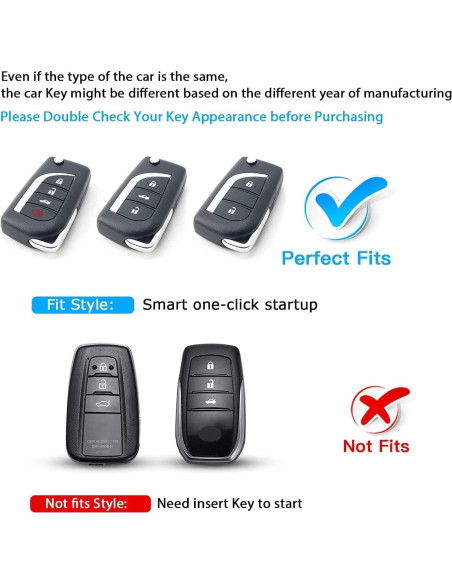 Cubierta de llavero QBUC para Toyota 4 botones TPU rosa