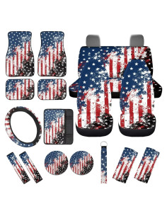 Juego de Accesorios de Auto Jiquruby F9 Graffiti Bandera Americana