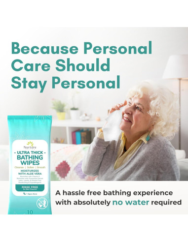 Toallitas Corporales Nurture XL con Aloe Vera | 120 Paños