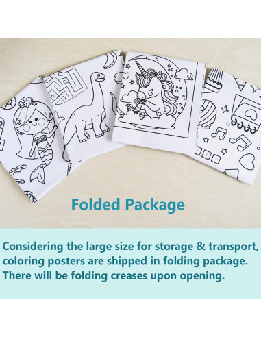 Póster Gigante para Colorear USGohin 76x183 cm Dinosaurio