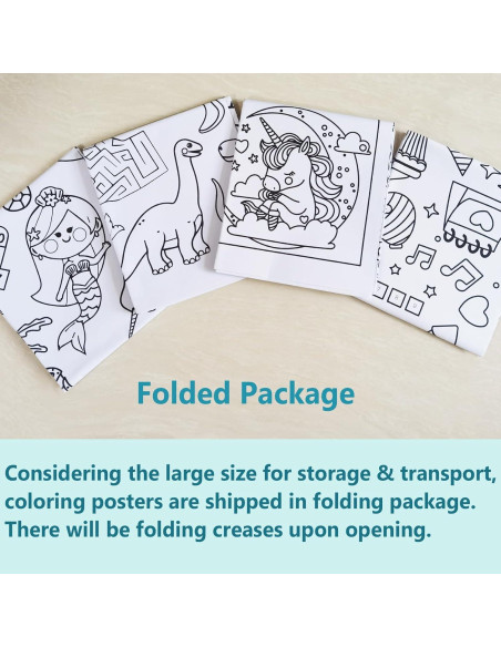 Póster Gigante para Colorear USGohin 76x183 cm Dinosaurio