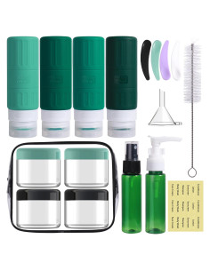 Botellas de Viaje GLAMFIELDS 18 Piezas Silicona 98 ml