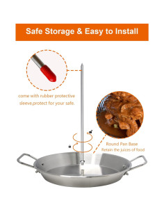 Soporte Vertical para Asado DOLAMOTY 10" Acero Inoxidable 2