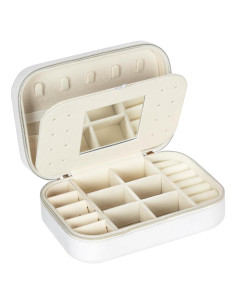 Caja de Joyería Portátil LOVSTORAGE Beige 16x11.4x5.1 cm