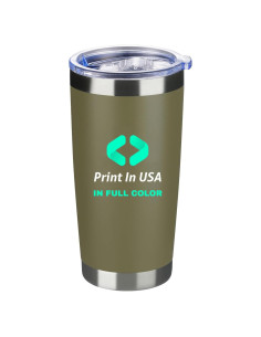 Vaso Aislado Doble Pared Tumzak 20oz Acero Inoxidable Verde Militar
