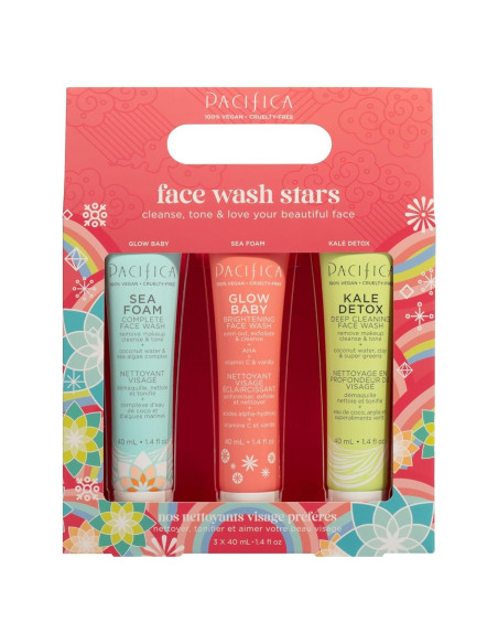 Conjunto de Limpiadores Faciales Pacifica - 3 Mini Tamaño