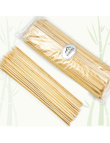 200 Pinchos de Bambú Natural 10 Pulgadas para BBQ Boesma