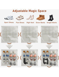 Organizador de Zapatos Atsuhut Beige Pro 16 Pares Plegable 2