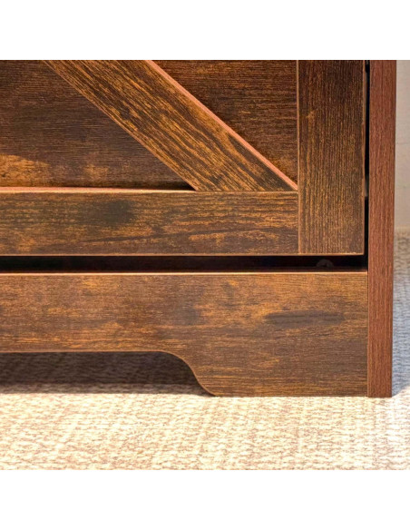 Armario de Zapatos Estrecho Stabrech 2 Cajones Abatibles Marrón Armario de Zapatos Estrecho Stabrech 2 Cajones Abatibles Marrón