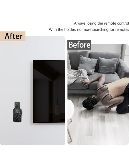 Soporte de Pared para Control Remoto KOXHERO 2 Pcs Negro