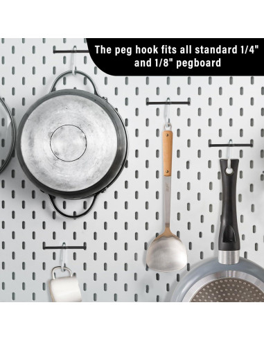 Bloqueos de Ganchos de Tablero de Clavos AccEncyc 60 Pcs