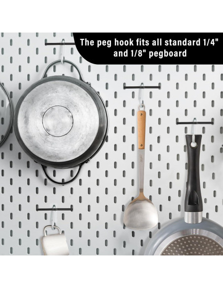 Bloqueos de Ganchos de Tablero de Clavos AccEncyc 60 Pcs