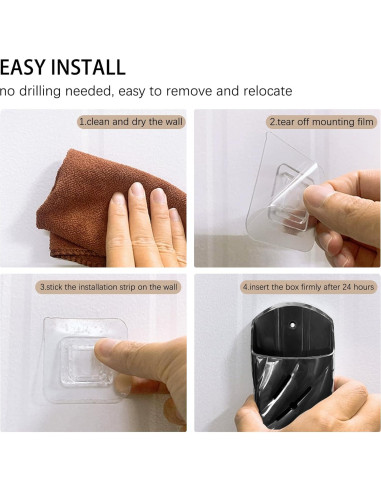 Soporte de Pared para Control Remoto KOXHERO 2 Pcs Negro