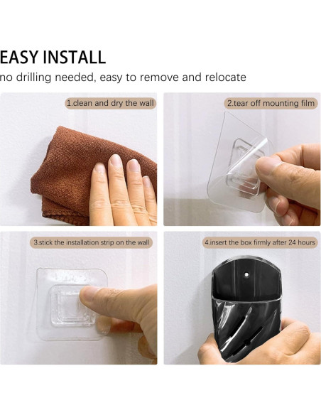 Soporte de Pared para Control Remoto KOXHERO 2 Pcs Negro