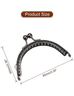 Marcos de Monedero de Metal uxcell 8.5 cm Negro 10 Pcs 2