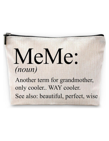 Bolsa de Maquillaje Sufamb para Abuela 25.4x19.05cm Blanco-Meme