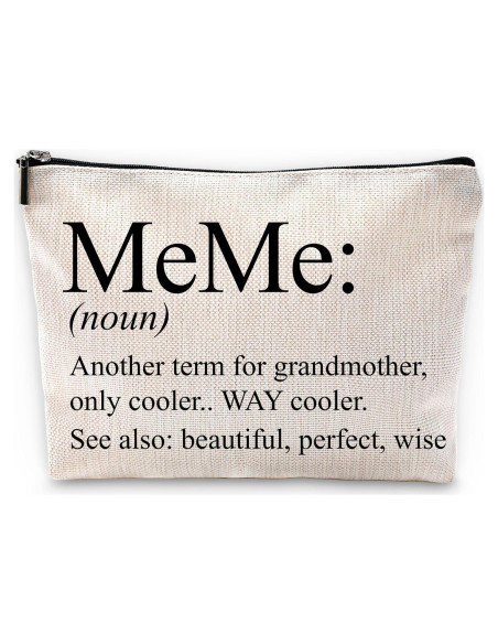Bolsa de Maquillaje Sufamb para Abuela 25.4x19.05cm Blanco-Meme