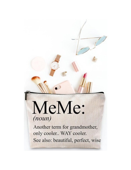 Bolsa de Maquillaje Sufamb para Abuela 25.4x19.05cm Blanco-Meme