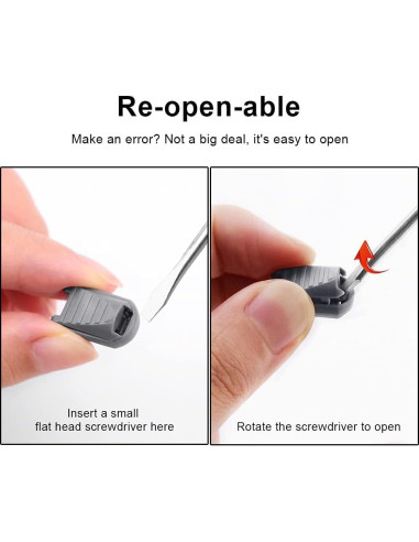 12 Puntas de Cuerda de Nylon RJ-Sport, Clips de Extremo