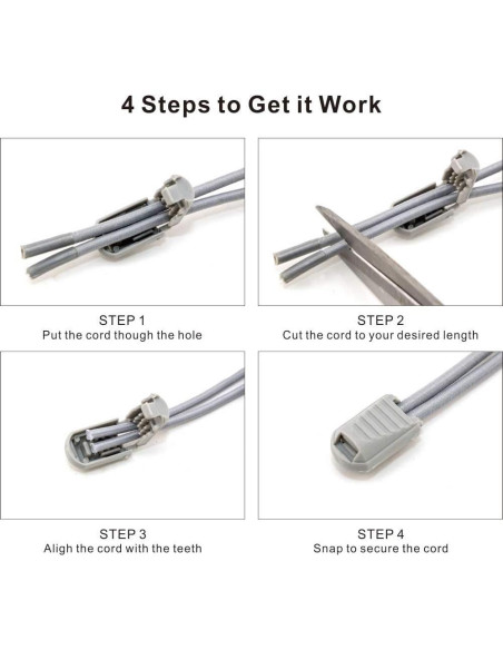 12 Puntas de Cuerda de Nylon RJ-Sport, Clips de Extremo 12 Puntas de Cuerda de Nylon RJ-Sport, Clips de Extremo