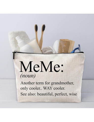 Bolsa de Maquillaje Sufamb para Abuela 25.4x19.05cm Blanco-Meme