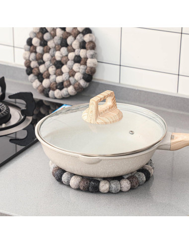 Posavasos de Fieltro Redondos Lallisa 2 Piezas Negro Gris