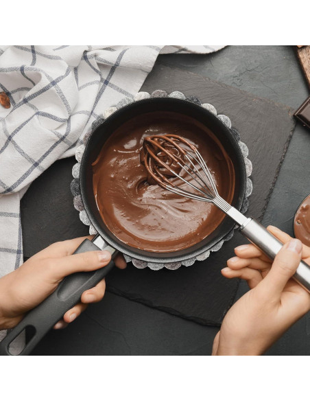 Posavasos de Fieltro Redondos Lallisa 2 Piezas Negro Gris