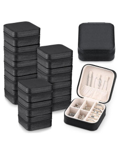 Estuche de Joyería Portátil Yinkin 12 Pcs Negro 10x10x5 cm