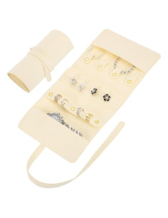 Bolsa de Joyería de Viaje uxcell Beige 38x18 cm Plegable