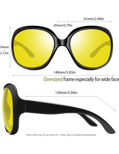 Gafas de sol Joopin amarillas UV400 para mujeres