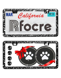 Marcos de Placas de Licencia Brillantes Rfocre - Paquete de 2 2