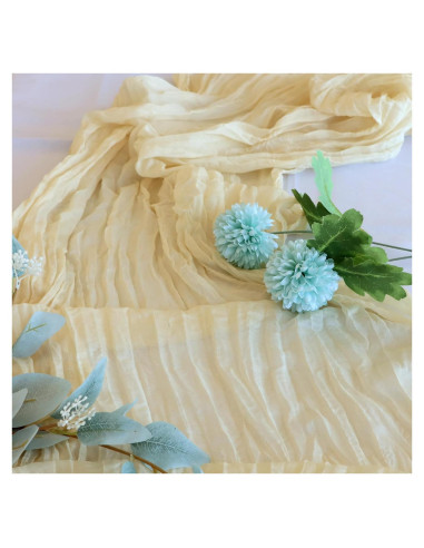 Caminito de Mesa Beige Pusunas 304.8x88.9 cm Algodón