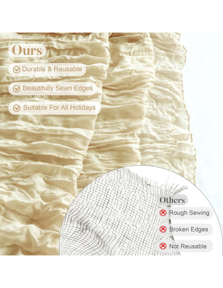 Caminito de Mesa Beige Pusunas 304.8x88.9 cm Algodón