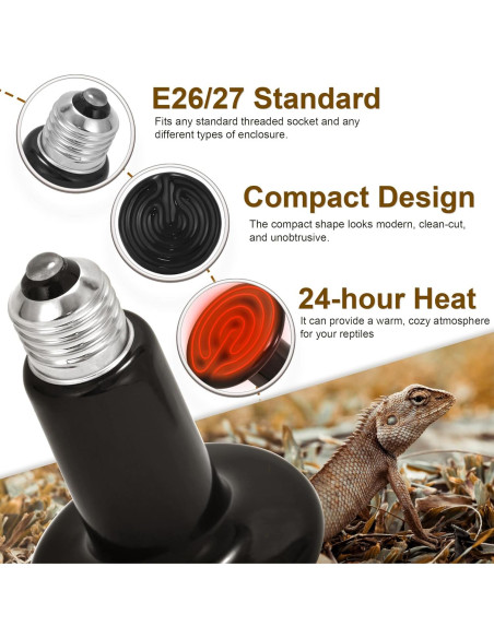 Emisor de Calor Cerámico NEPTONION 100W para Reptiles