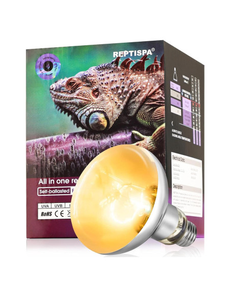 Bombilla de Calor 80W REPTISPA UVA UVB para Reptiles