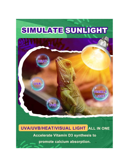 Bombilla de Calor 80W REPTISPA UVA UVB para Reptiles