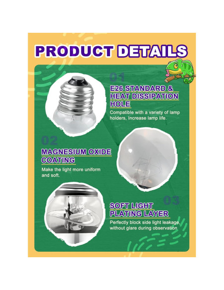 Bombilla de Calor 80W REPTISPA UVA UVB para Reptiles