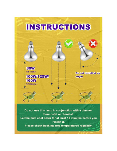 Bombilla de Calor 80W REPTISPA UVA UVB para Reptiles