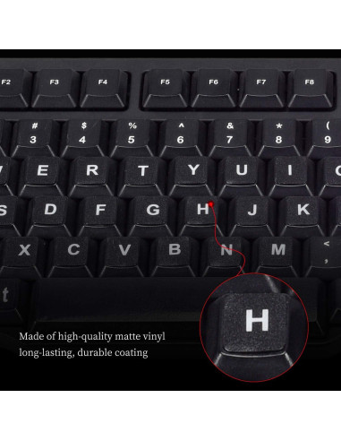 Etiquetas de Teclado en Inglés imComor - Letras Grandes Universales