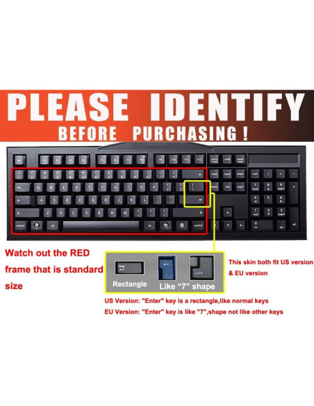 Funda de Teclado Estándar CaseBuy 104/107 Teclas Impermeable