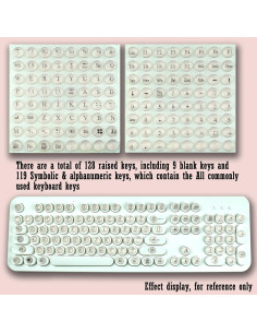 Elevador de Teclas para Teclado Ivaso - Hemisferio Rosa, 128 Pcs 2