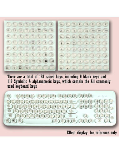 Elevador de Teclas para Teclado Ivaso - Hemisferio Rosa, 128 Pcs