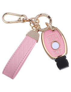 Cubierta de llavero Seedwee para Mercedes Benz - Dorado Rosa
