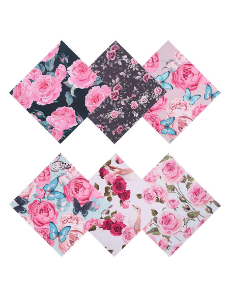 6 Paños de Limpieza de Gafas Microfibra Multicolor Peonía