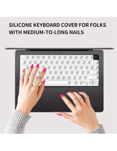 Cubierta de Teclado Denash de Silicona para MacBook Pro y Air 2021-2024 - Diseño para Uñas Largas 2