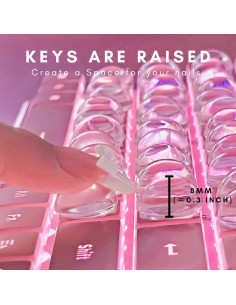 Pegatinas de Teclado Elevadas NadyType 90 PCS Ultra-Transparentes 2
