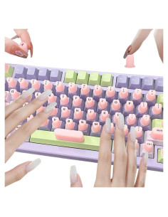 Calcomanías para Teclado Rosa Scorking 70 Pcs para Uñas Largas