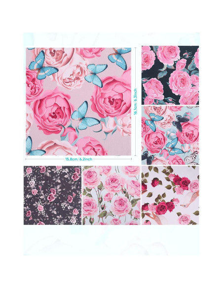 6 Paños de Limpieza de Gafas Microfibra Multicolor Peonía