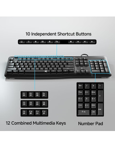 Teclado Redragon BK7366 USB Multimedia Silencioso Resistente 2