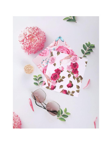 6 Paños de Limpieza de Gafas Microfibra Multicolor Peonía